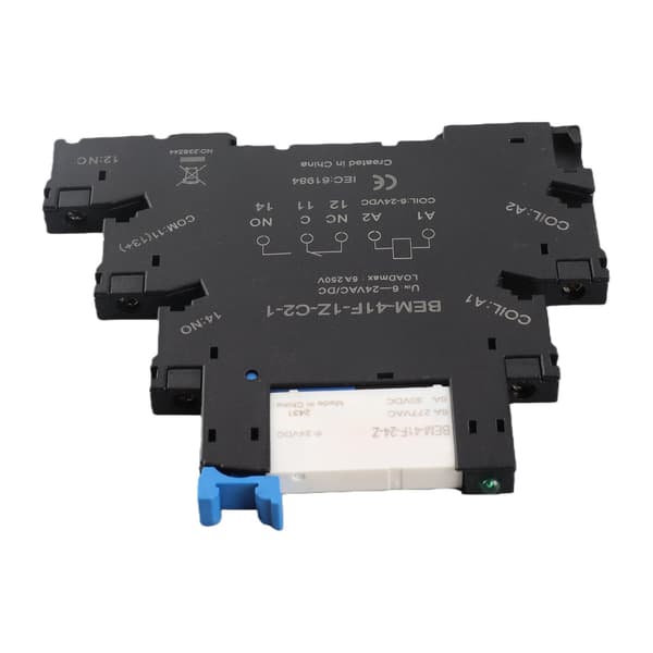 DC-styret AC ultratyndt solid state-relæ, DIN-skinne SPDT 6A 6-24V spole, kompakt modul