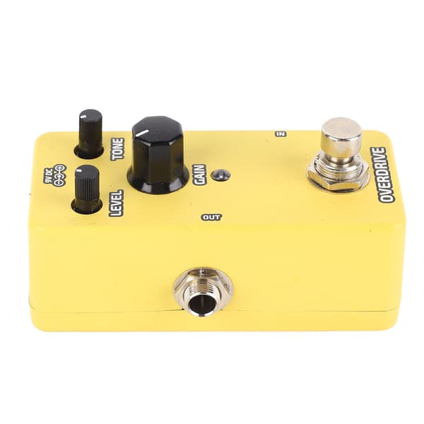 Elgitarr Effektpedal Enkel Block Mini Modulationsförstärkarsimulering Pedal Gul Overdrive