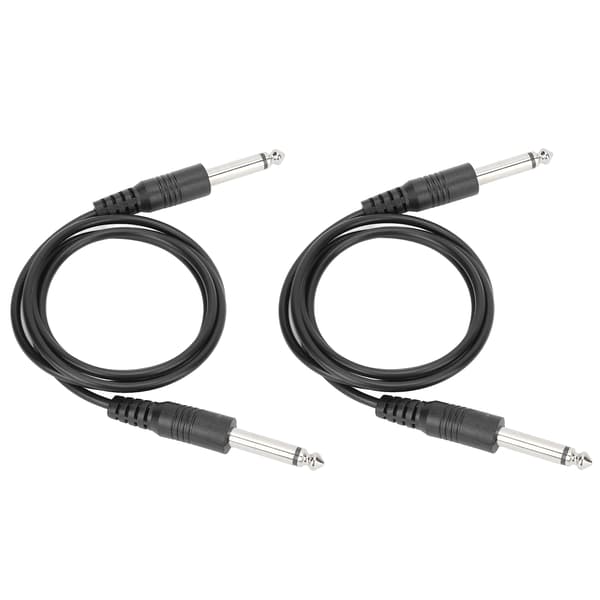 6,35 mm gitarrinstrumentkabel 1/4 tum rak till rak gitarrsladd för elgitarr basgitarr elektrisk mandolin 1 m