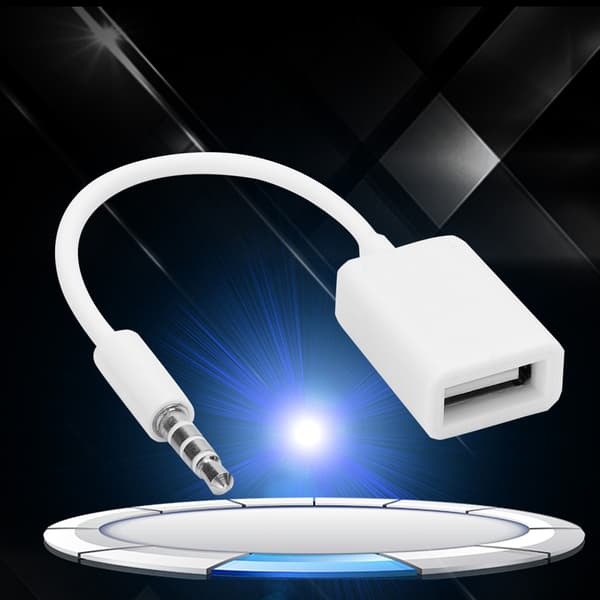 3,5 mm hanstik til USB hun AUX lydkabel konverteradapterledning