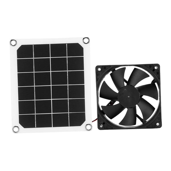6V 10W Udendørs Solcellepanel Udsugningsventilator USB-opladning til Drivhus Hønsehus