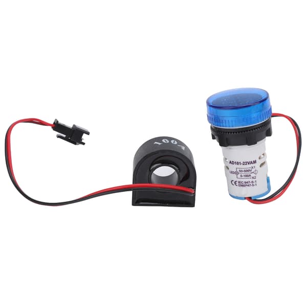 AC50-500V 0-100A AD101-22VAM Blå Dobbelt Display Volt Amp Meter Indikatorlys