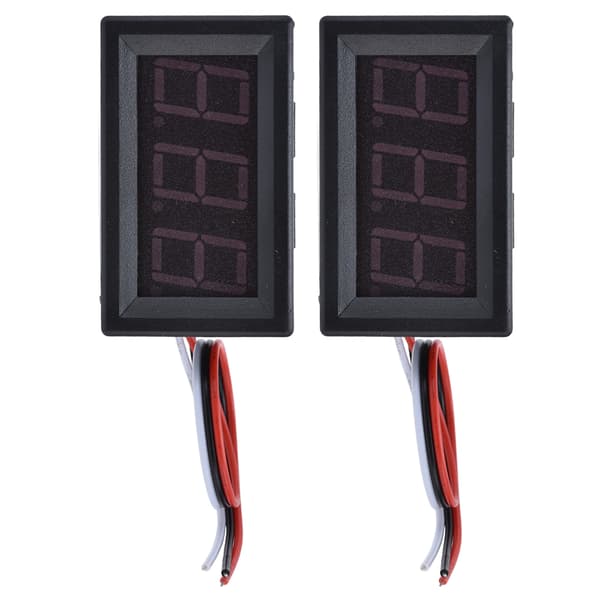 3-leder DC 0-99,9V Digitalt Voltmeter, 0,56\" LED Display Modul, Blå/Rød, Eksternt Panelmåler