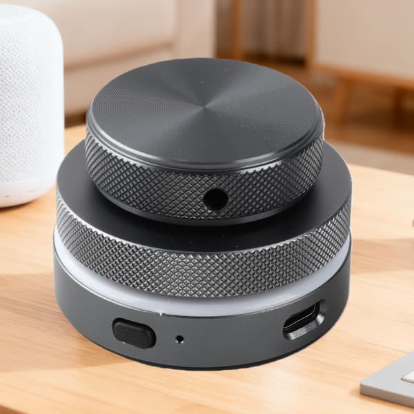 RGB LED Lydstyrkeknap Trådløs Bluetooth USB-C Multimediecontroller til Tablet Bærbar PC