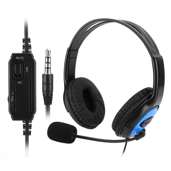 A4 ABS Lättvikts Gaming Headset Brusreducerande Mikrofon Hörlursutrustning för PS4/X ONE