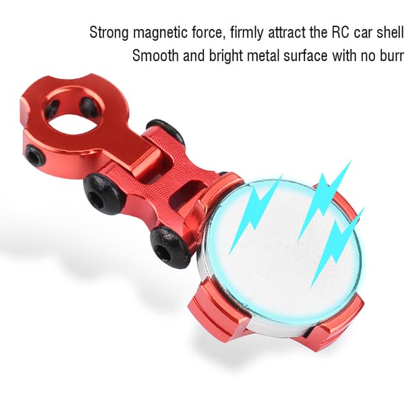 2 stk. modelkøretøjstilbehør Metal magnetisk stealth karosserimontering til RC-bil (rød)