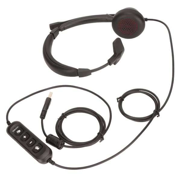 Call Center Headset ENC Active Noise Cancellation Single Ear Customer Service Headphone with Microphone for Office