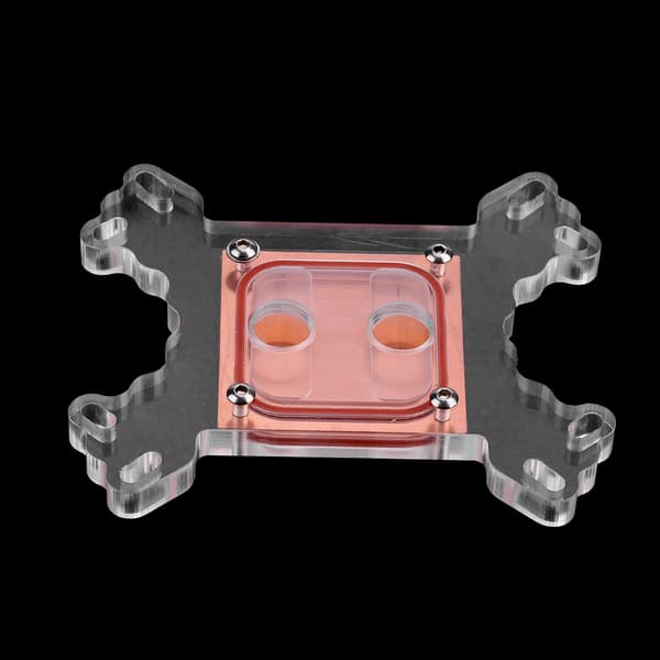 Universal dator CPU vattenkylningsblock kylblock kopparbas ingen vattenkanal