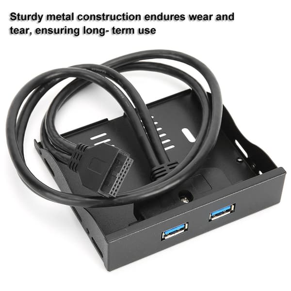 USB3.0 Floppy Frontpanel 3.5'' Floppy Bay 19 Pin til 2 Interface USB3.0 HUB