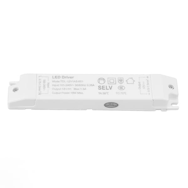 18W LED Transformer Driver DC12V 1.5A ABS Multi-beskyttelse LED Strømforsyning til Hjem AC100-240V