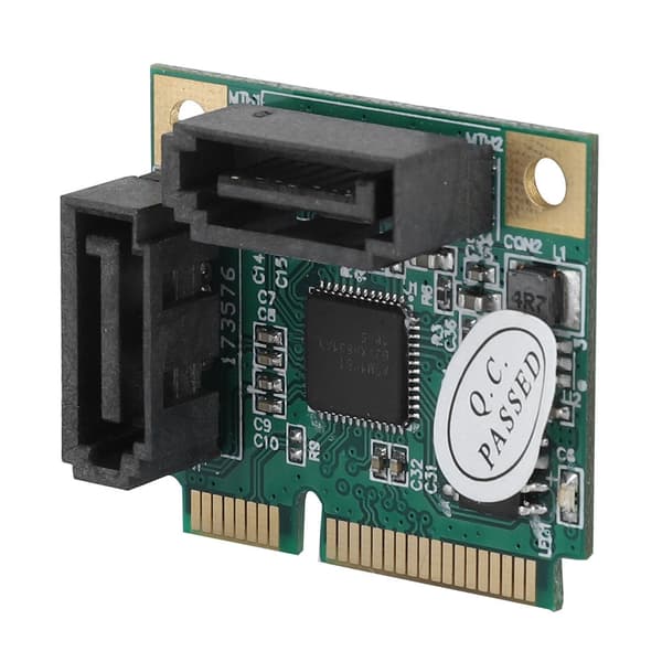 Mini 2-ports PCI-e PCI til SATA 3.0 6Gbps konverter harddiskudvidelseskort til Windows