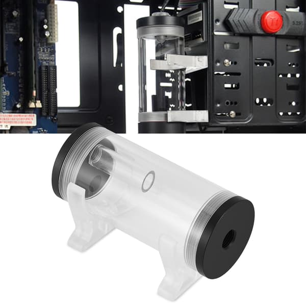 PC Computer Væske Vandkøling Radiator Akryl Cylinder Vandbeholder Tank Sæt