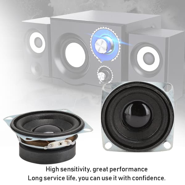 2 STK 2 tommer 4Ω 3W Højfølsom Kraftfuld Bas Fuld Frekvens Bluetooth Højttaler