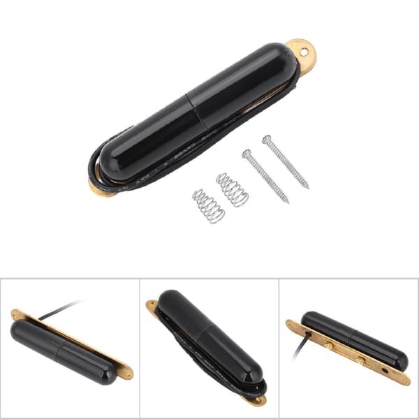 Alnico V Lipstick Tube Pickup Single Coil för elgitarr, svart, 1-pack