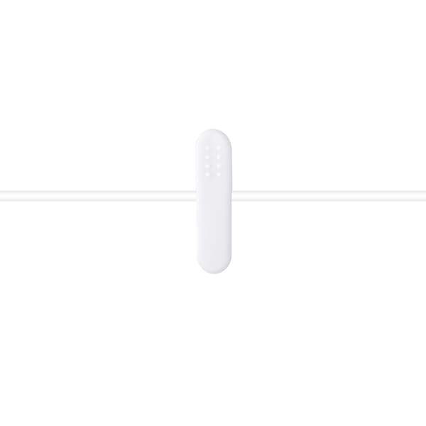 In-ear-headset med luftrörssäkerhetshörsnäcka med mikrofon för iOS för Android Vit