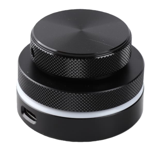 RGB drejeknap volumenkontrol med 2.4G Bluetooth USB-C kablet, sort, til Windows PC