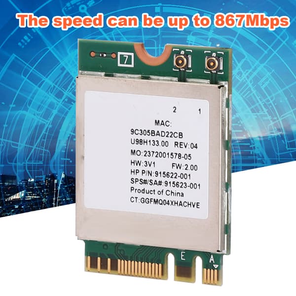 Netværkskort RTL8822BE Dual Band 2.4G/5G M.2 Interface Understøttelse af Bluetooth 4.2