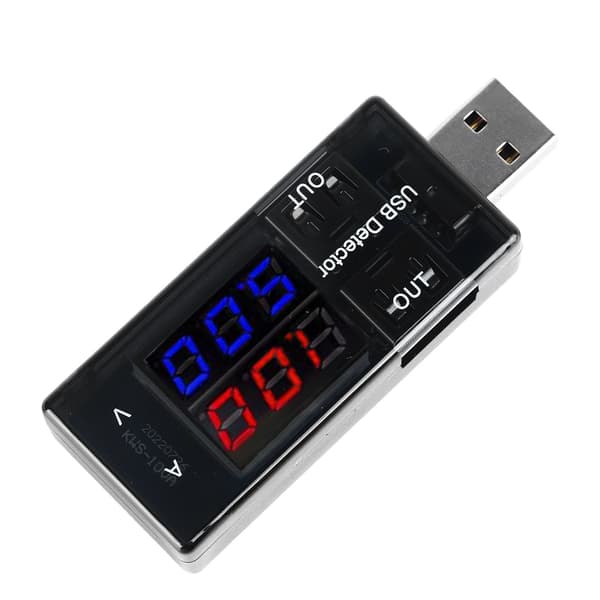 USB-tester, dobbelt display multimeter, højpræcisions spændingsstrømkapacitetsmåler 3-20V 0-3A