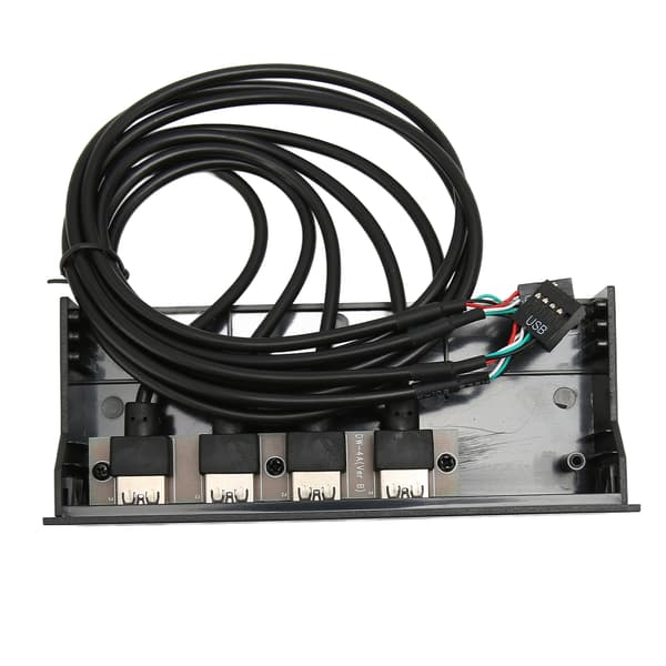 5,25 tommer USB2.0 Hub Frontpanel Multifunktionelt 4 porte 19-pin optisk drev frontpanel til 5,25 tommer PC computerkabinet