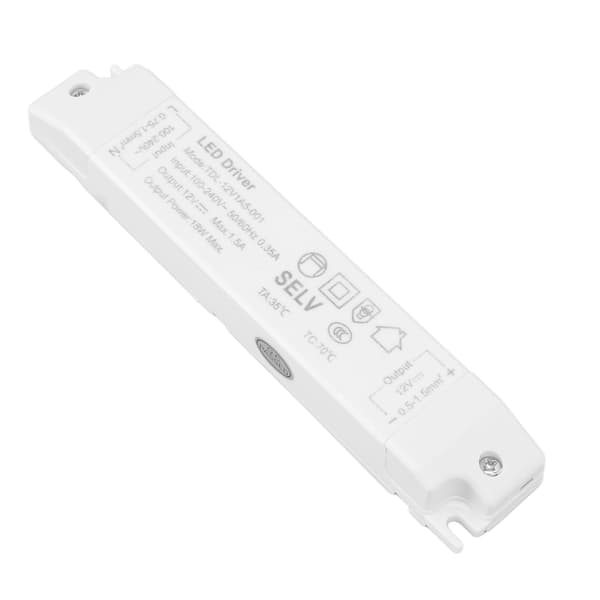 18W LED Transformer Driver DC12V 1.5A ABS Multi-beskyttelse LED Strømforsyning til Hjem AC100-240V