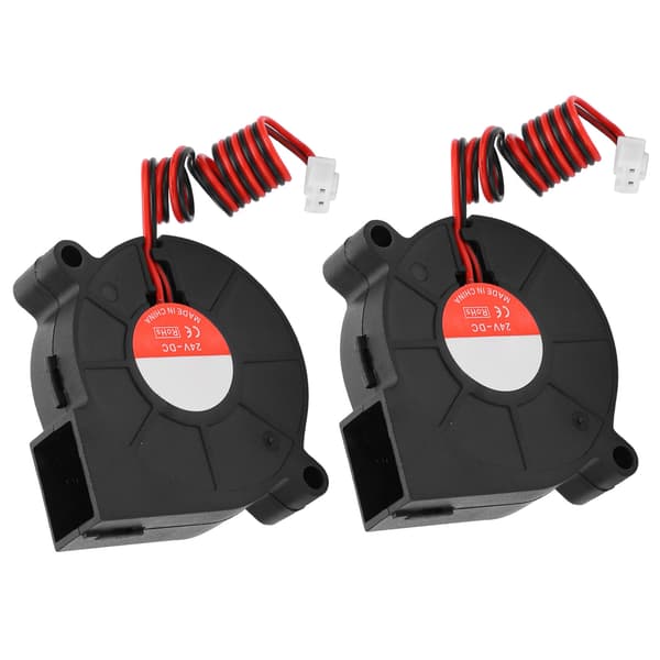 2 stk. 3D-printerventilator lydløs køleventilator passer til Ender‑3 reservedel 50x50x15mm DC24V