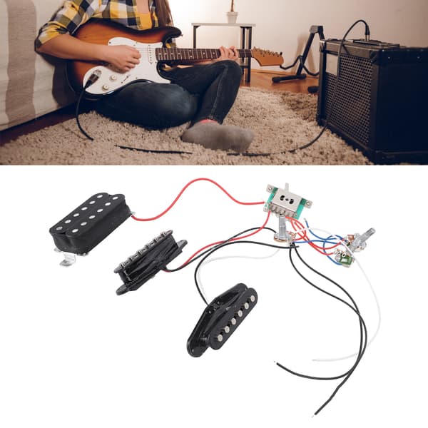 Elgitarrpickup med tonvolymkabel, dubbelspolig öppen stil Humbucker Pickup Set