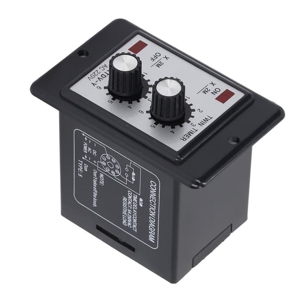 12m Twin Timer Relä Anti-Jamming Kopparspole Silverkontakter Fördröjningsbrytare AC220V