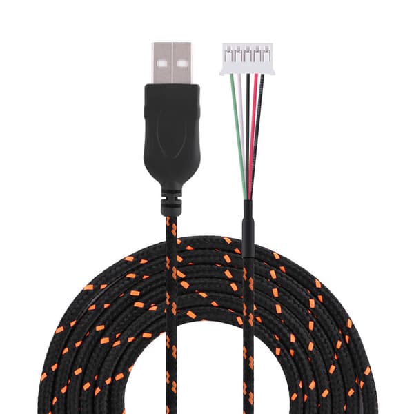 2,2 meter USB-kabeludskiftning til Steelseries Kana-mus Sort+Orange