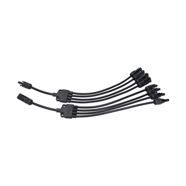 Solpanelkontakt 4-gren Y-typ parallellkontakt Solpanel förlängningskabel PV-kabeladapter