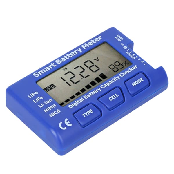 5-i-1 Smart Batteritestare LCD-display Kapacitetskontroll, Digital Voltmeter