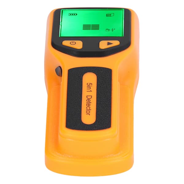 Stud Finder Vægscanner Sensor 5 i 1 Detektor HD LCD-skærm til Træ AC-ledning Centerkant Gul