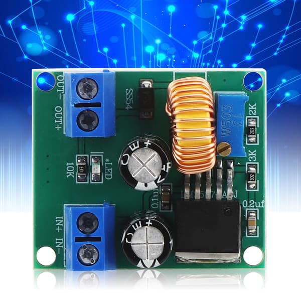 DC 3V-36V til 5V-36V Justerbar Step-Up Boost Konverter Modul 150W med Høj Effekt
