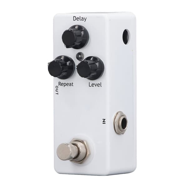 Gitarr Delay Pedal Aluminiumlegering LED-indikator 3 rattar Kontroll Elgitarr Effektpedal DC 9V