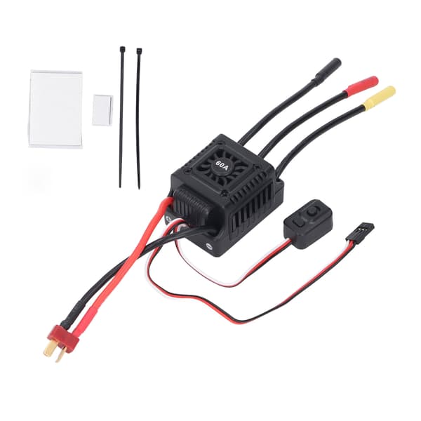 Børsteløs ESC 60A aluminiumshastighedsregulator til 1/10 RC bil lastbil