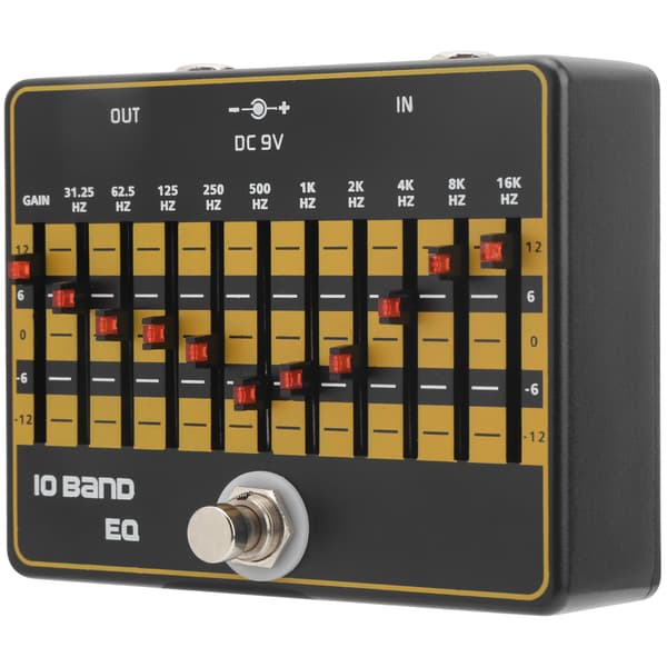 Guitar Effects 10-bånds Slider Equalizer Modulation Harmonisk Elektrisk Guitar Tilbehør