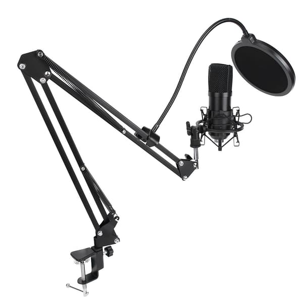 5V/150mA 96kHz samplingsfrekvens 24Bit Kardioid USB Mikrofon Podcast Kondensatormikrofon Kit