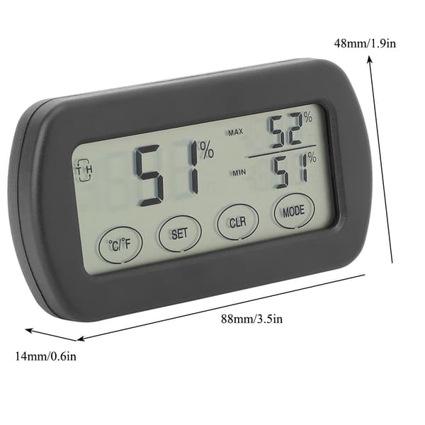 LCD Touch Hygrotermograf Termometer Hygrometer Elektronisk Indendørs Temperatur Fugtighedsmåler Termometer Detektor