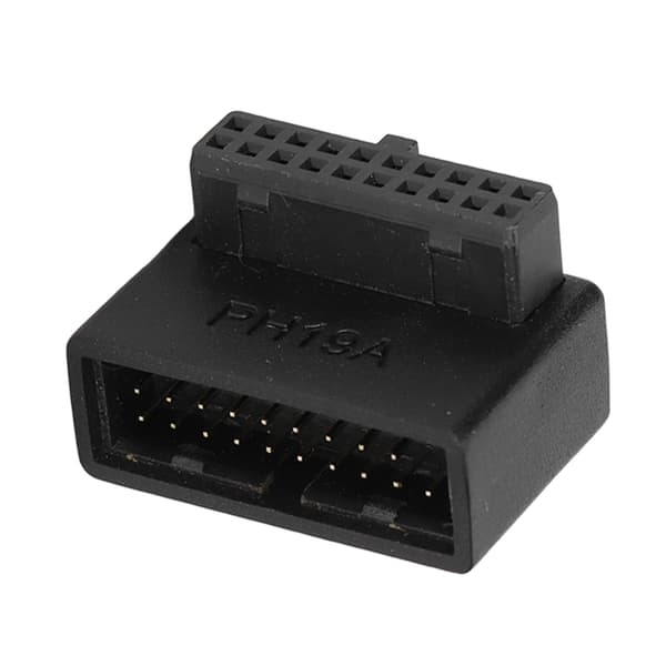 USB 3.0 90° adapter flerskiktskretskort enkel installation 19/20-stifts strömadapter PH19A