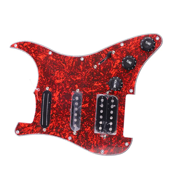 Elektrisk Guitar Pickguard Forudkablet Single Double Coil Pickups 1 Volumen 2 Tone Knapper Loaded Pickup Plade