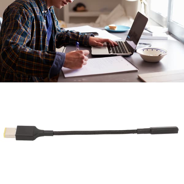 Bærbar opladerkabeladapter USB C til Slim Tip aluminiumslegering 100W DC bærbar opladerledning til Lenovo rektangulær port