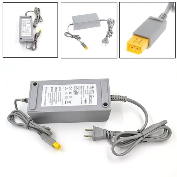 AC-adapter strømforsyning vægoplader ledning kabel til Wii U-konsol