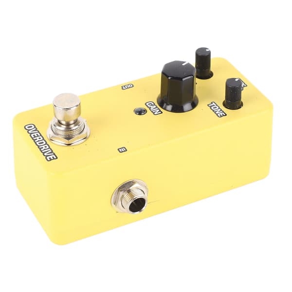 Elgitarr Effektpedal Enkel Block Mini Modulationsförstärkarsimulering Pedal Gul Overdrive