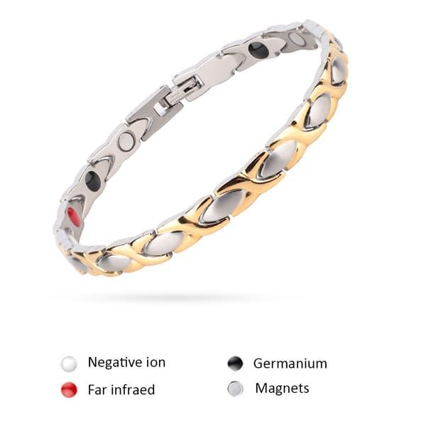 Mænd Kvinder Titanium Stål Magnetisk Germanium Terapi Armbånd Smykker