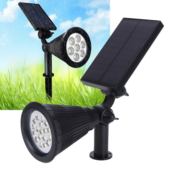 Solar LED havespotlights 18 chips farveskiftende lys til udendørs havepark spydlamper