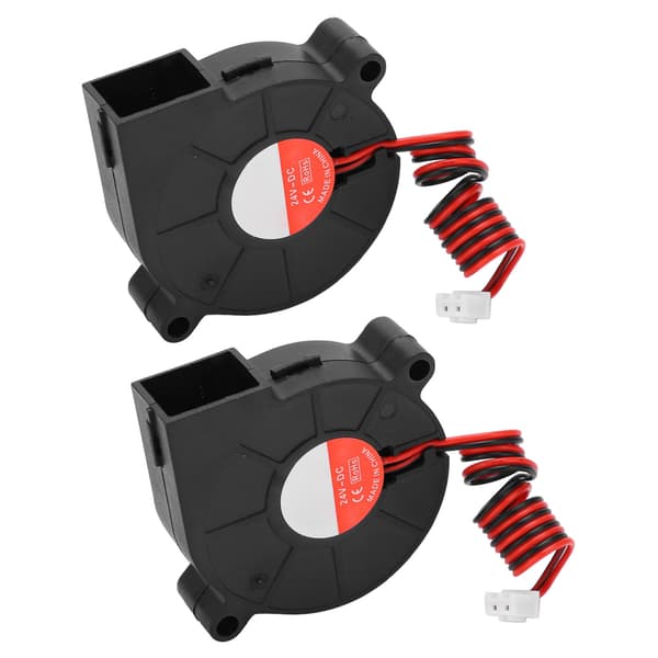 2 stk. 3D-printerventilator lydløs køleventilator passer til Ender‑3 reservedel 50x50x15mm DC24V