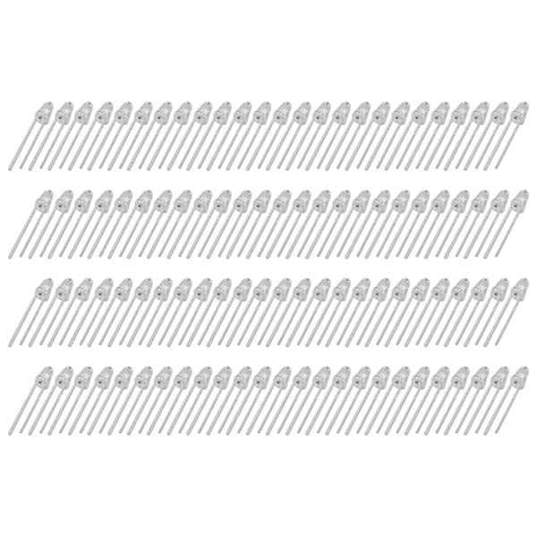 100 stk. 3 mm LED-diode sortimentssæt 8 farver lysdioder 3V orange