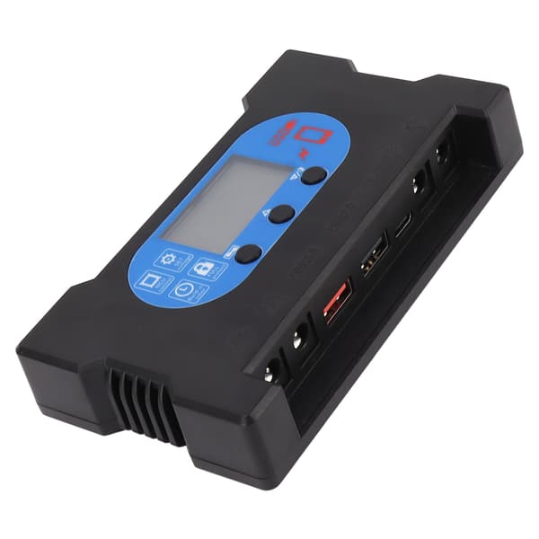 Solarkontroll Dubbel USB Typ C DC Snabbladdning Solcellsladdningsregulator Solpanelregulator 70A
