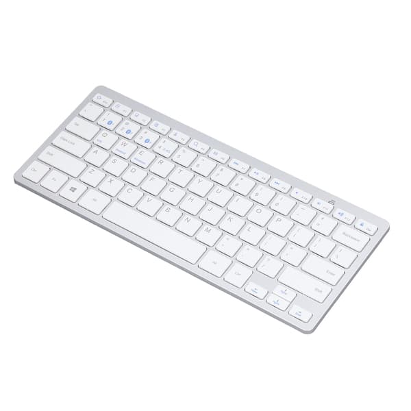 Bluetooth-tastatur Tablet PC Ultratyndt bærbart 78 taster Hvidt trådløst Bluetooth-tastatur til IOS til Android