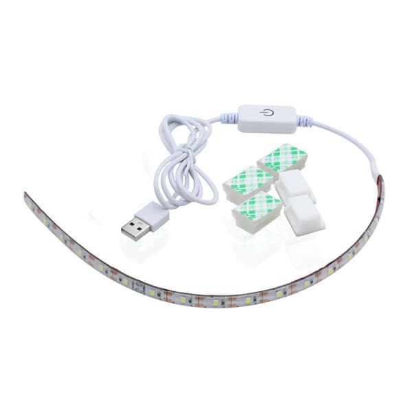 5V 6500K 12in LED Strip Light Kit US-stik 110-240V