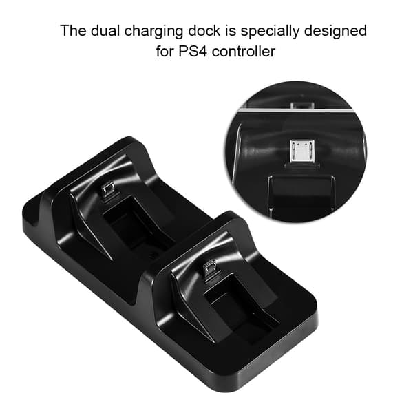Dobbelt opladningsdockingstation USB-oplader til PlayStation 4 PS4-spilcontroller